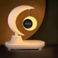 Multifunctional Night Light Alarm Clock with Wireless Speaker and 15W Fast Charging Mobile Phone Charger