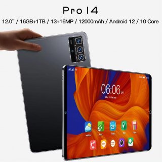 PayPal Guarantee New popular 8G + 256G 10 inch IPS HD Screen Android smart tablet Pro14 WiFi Bluetooth GPS Android 12.0 Tablet Netbook Pad Pro 14