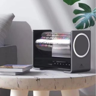 Holographic Bluetooth Display Lyric Speaker with LED Display & Wireless Charging: Latest Next-Gen AI Smart App-Controlled 360°