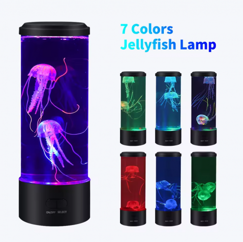 Jellyfish Lamp, LED Nlight Light with 7 Color Changing Mood Lamp for Adults Kids, Electric Jellyfish Night Light to Decorate Home Office, Premium Gift