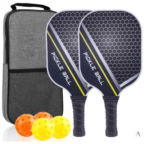 Carbon Fiber Pickleball Paddles Set with Honeycomb Design - Q2 & CHPR001 Model - Ideal for Outdoor Sports, Training, Racing & Entertainment