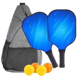 Professional Pickleball Paddle Set - 4 Rackets, 4 Balls, 4 Sweatbands, & 1 Storage Bag - Ideal for Outdoor Sports