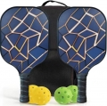 Kwanyou Carbon Fiber Pickleball Paddle Set with Honeycomb Core & Portable Tote Bag - Customizable