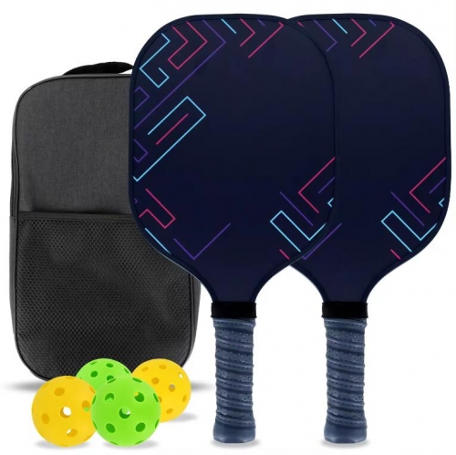 Carbon Glass Fiber Pickleball Paddle Racket Set - Customizable Colors & Logos